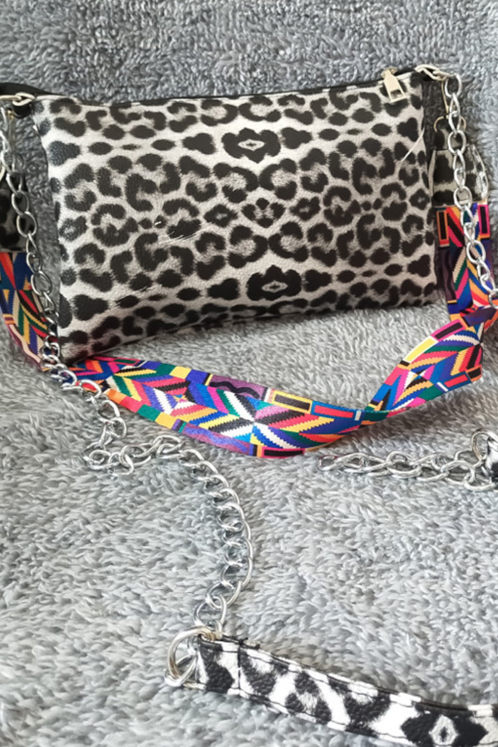 Baeful PU Leather Studded Shoulder Bag