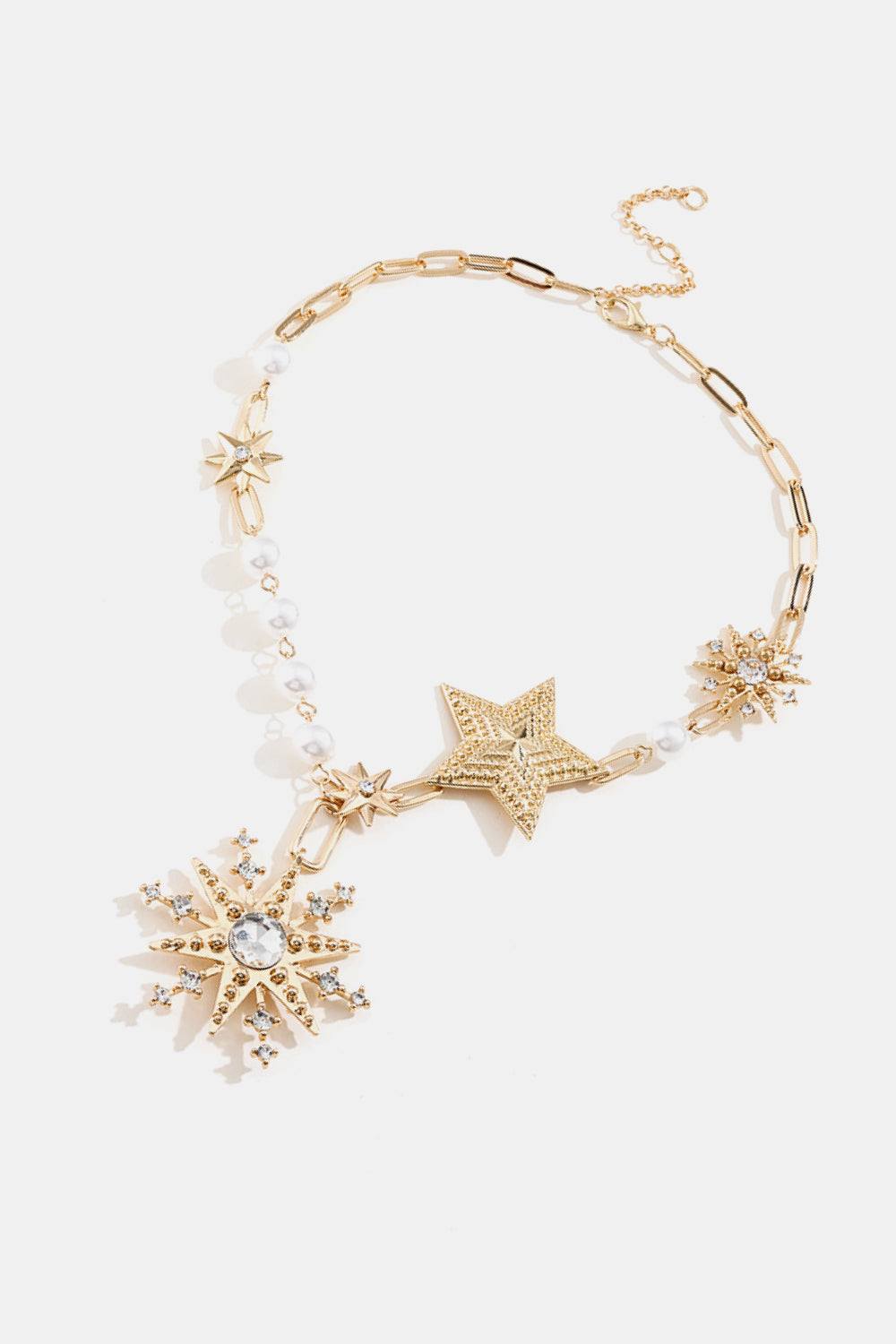 Synthetic Pearl Star Shape Alloy Necklace